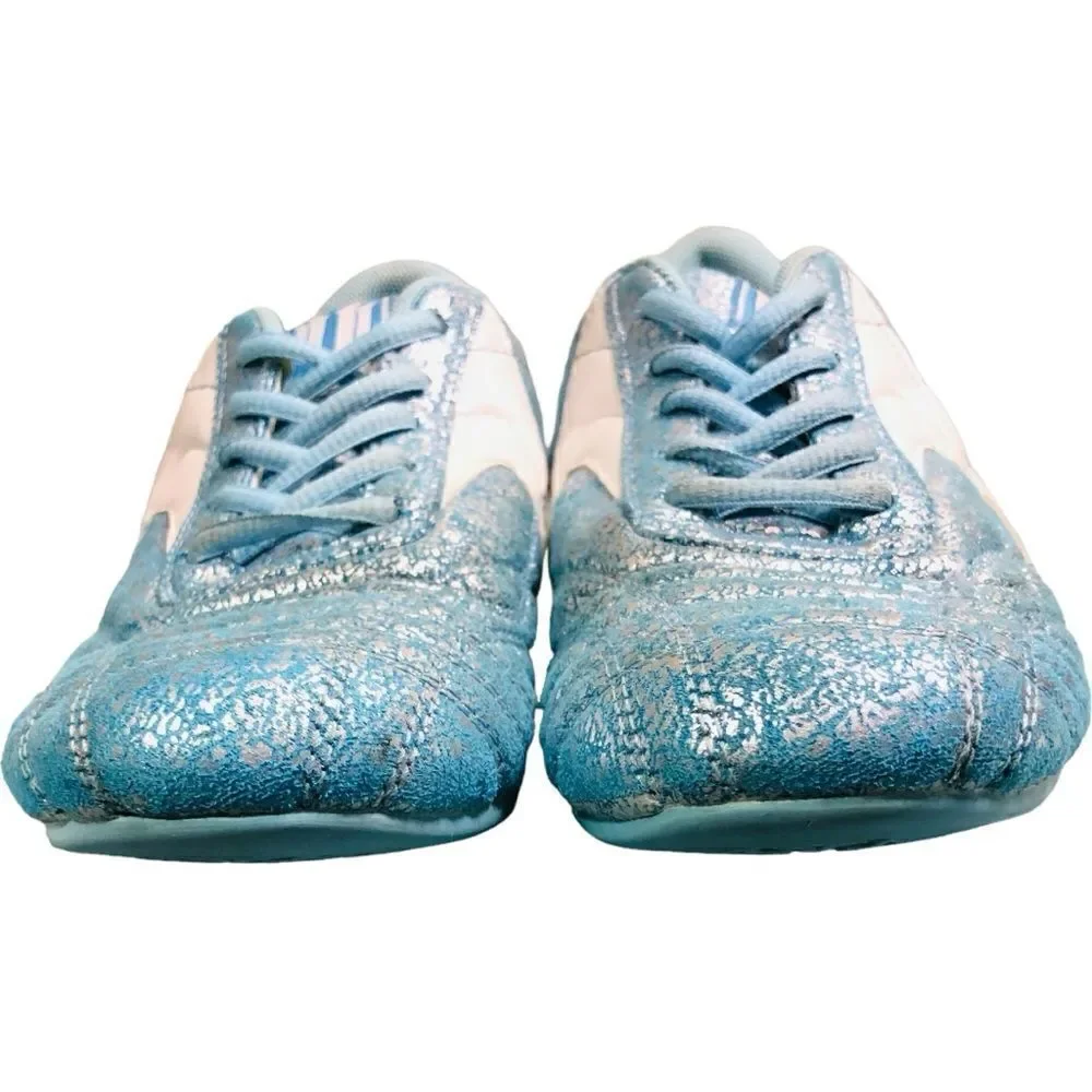 Eleven by Venus Williams Blue Silver Crackle Tennis Sneakers